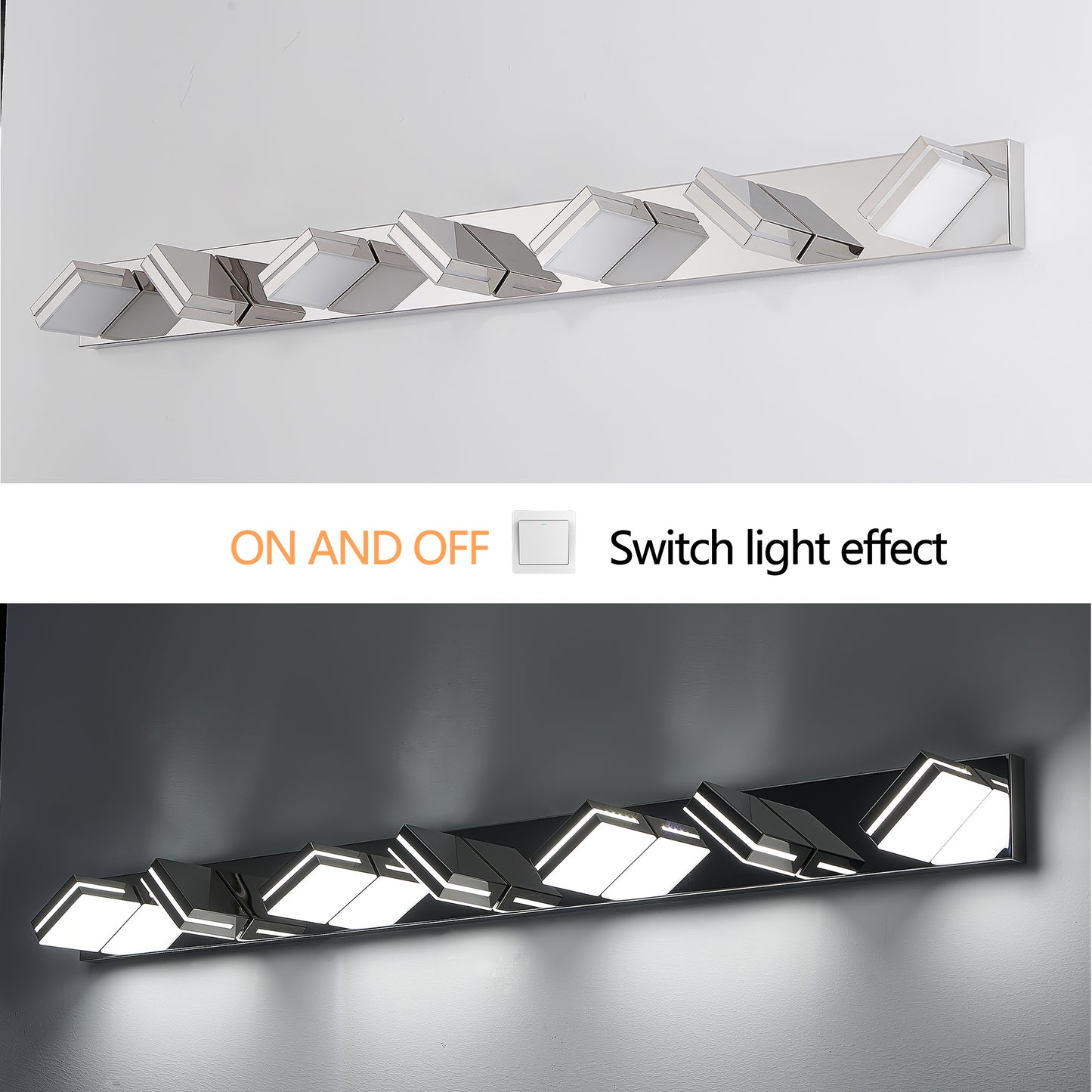 7-Light Chrome Minimalist LED Vanity Light - view 7