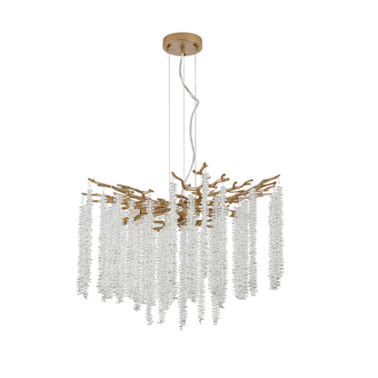 24" Gold Cascading Crystal Pendant Light - view 11