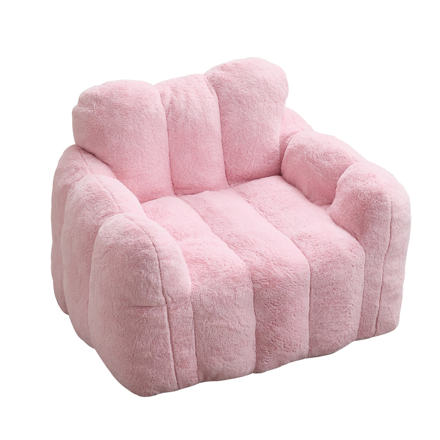 Lotus Faux Fur Bean Bag Sofa – Pink