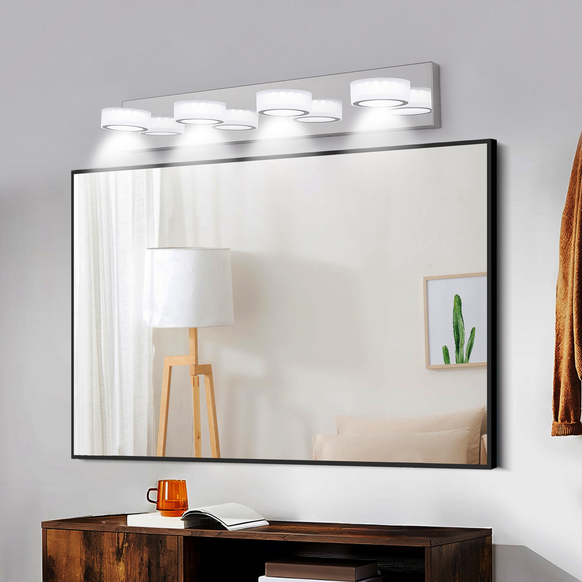 29" Modern 4-Light Chrome LED Vanity Light - view 3