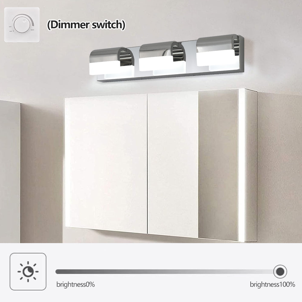 3-Light Chrome LED Vanity Wall Light - view 5