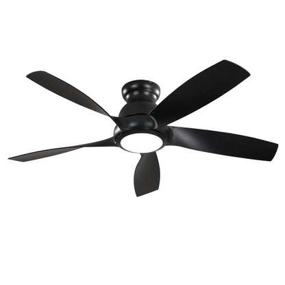 56" Matte Black 5-Blade Ceiling Fan with Remote - view 14