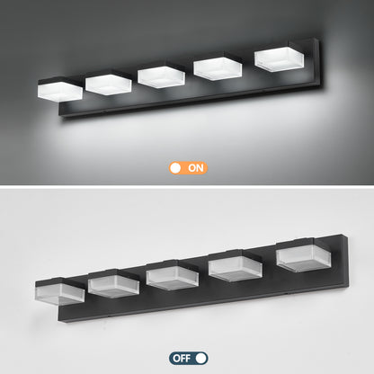 5-Light Modern Black LED Vanity Light - view 6