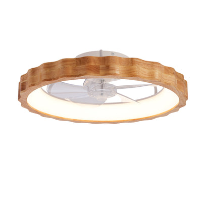 20" Plum Blossom Flush Mount Ceiling Fan with Dimmable LED - view 20