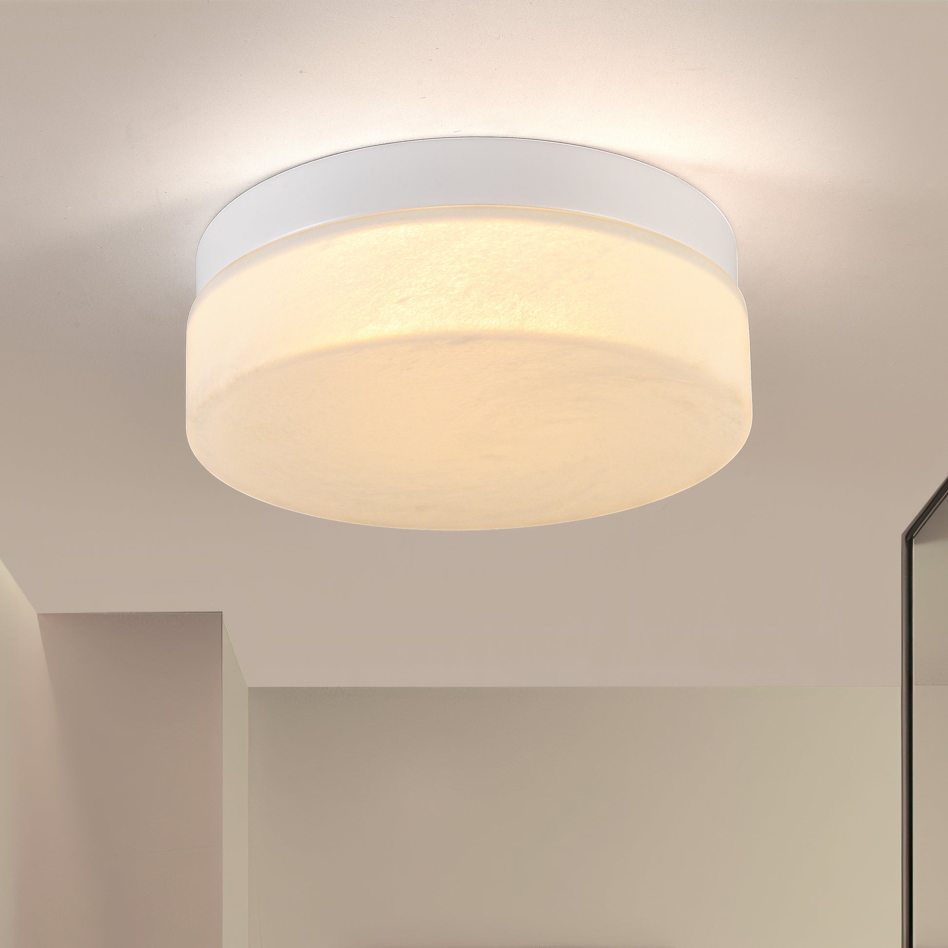 12" White Round LED Flush Mount Ceiling Light