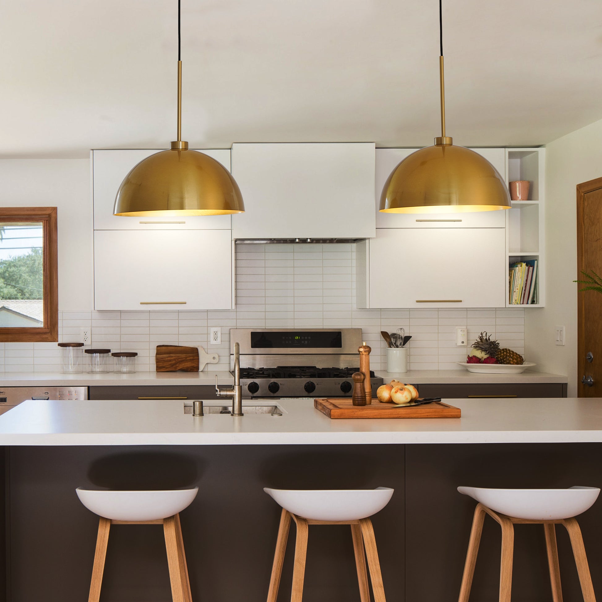 41" Industrial Copper Double Pendant Light - view 5