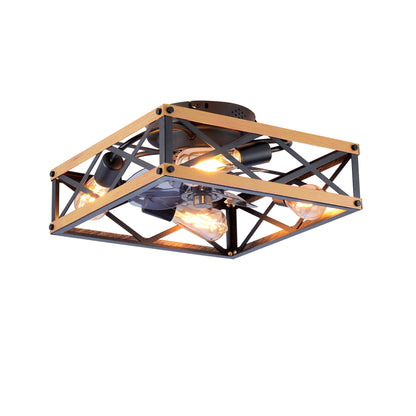 22.6" Bronze Flush Mount Ceiling Fan with Remote