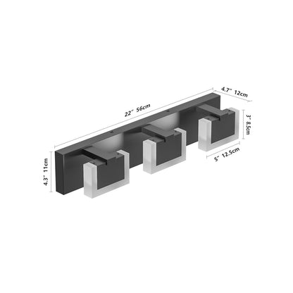 3-Light Modern Black LED Vanity Wall Light - view 8