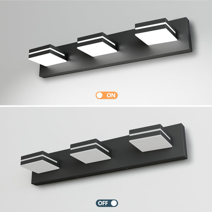3-Light Black Minimalist LED Vanity Light - view 6