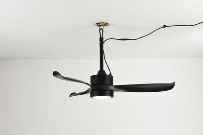 42" Matte Black Outdoor Ceiling Fan with LED Light - view 17