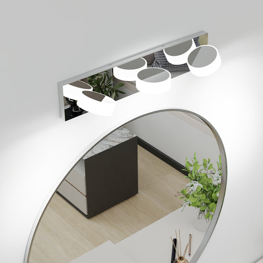 21" 3-Light Chrome Rotating Oval LED Vanity Light - view 2