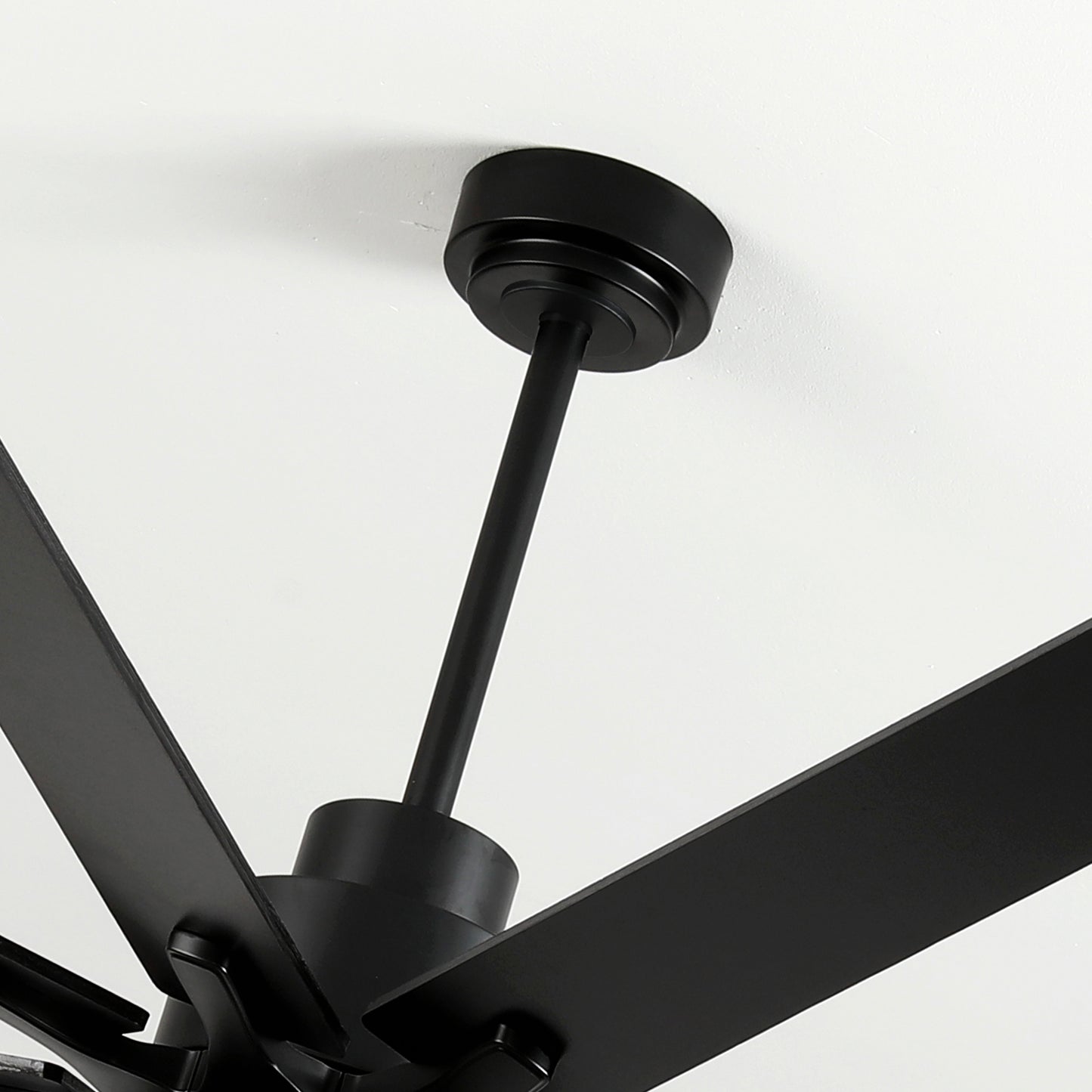 84" Matte Black Plywood Ceiling Fan with Dimmable LED - view 17