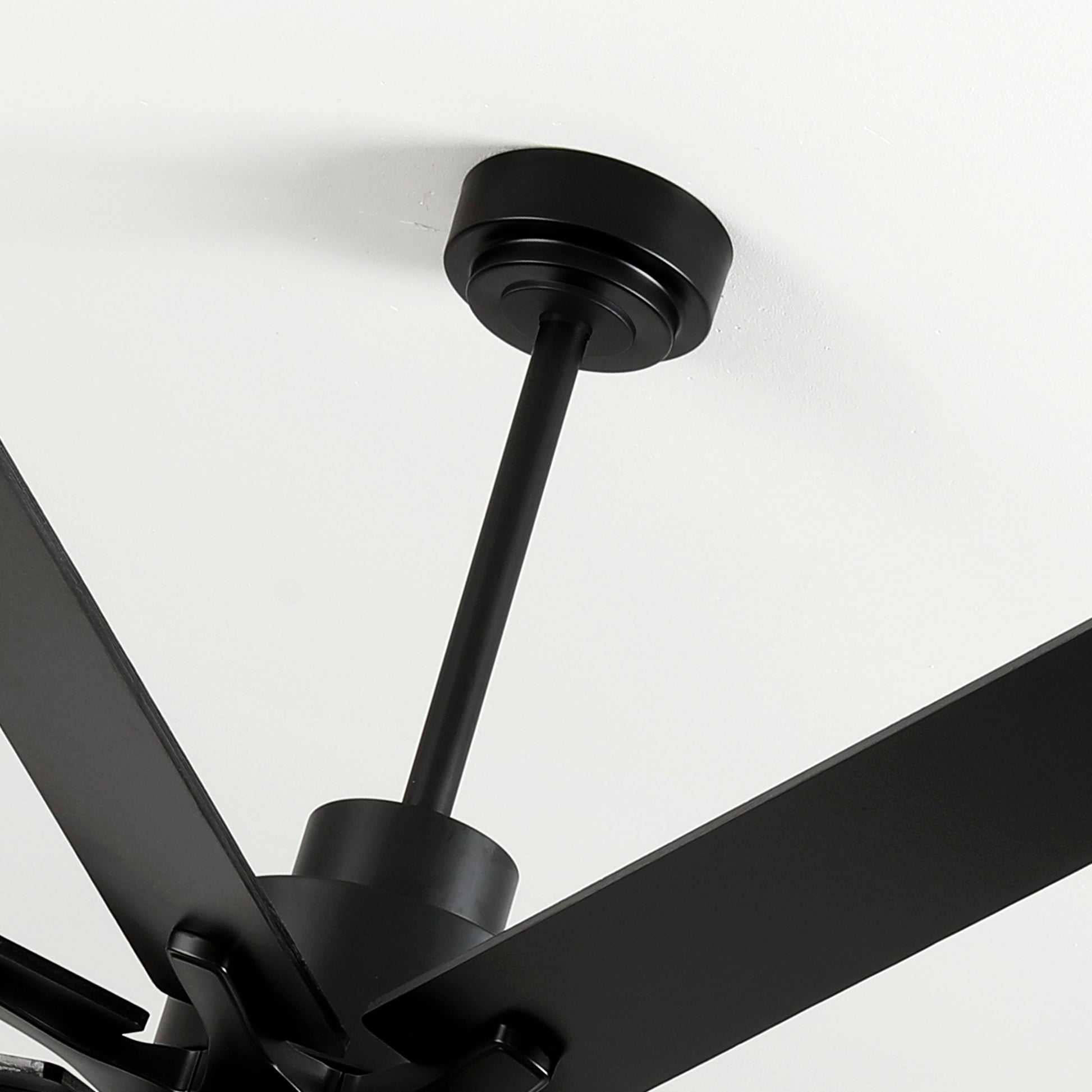 84" Matte Black Plywood Ceiling Fan with Dimmable LED - view 17