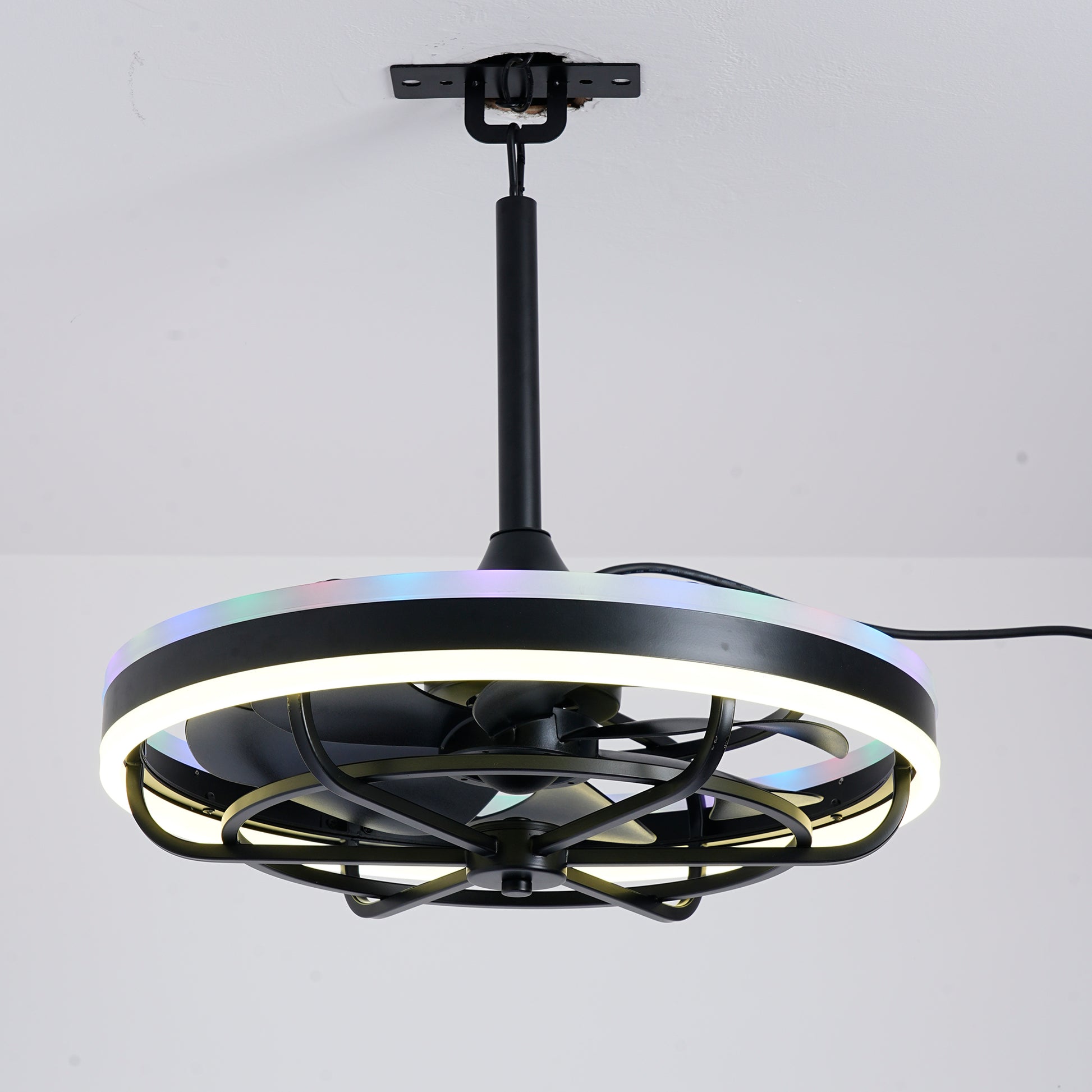 Matte Black Indoor Outdoor Ceiling Fan with Dimmable LED - view 18