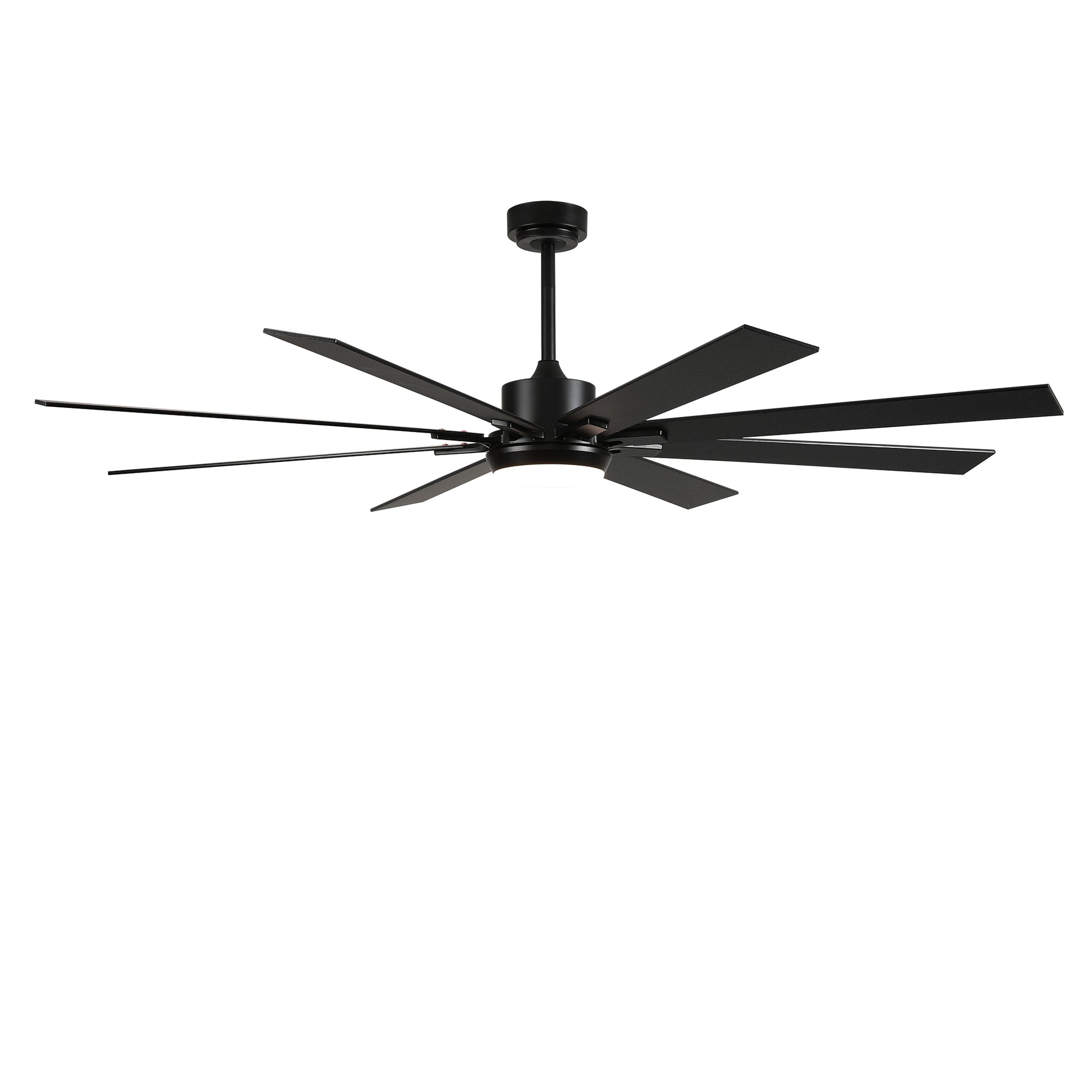 72" Matte Black 8-Blade Ceiling Fan with Dimmable LED - view 20