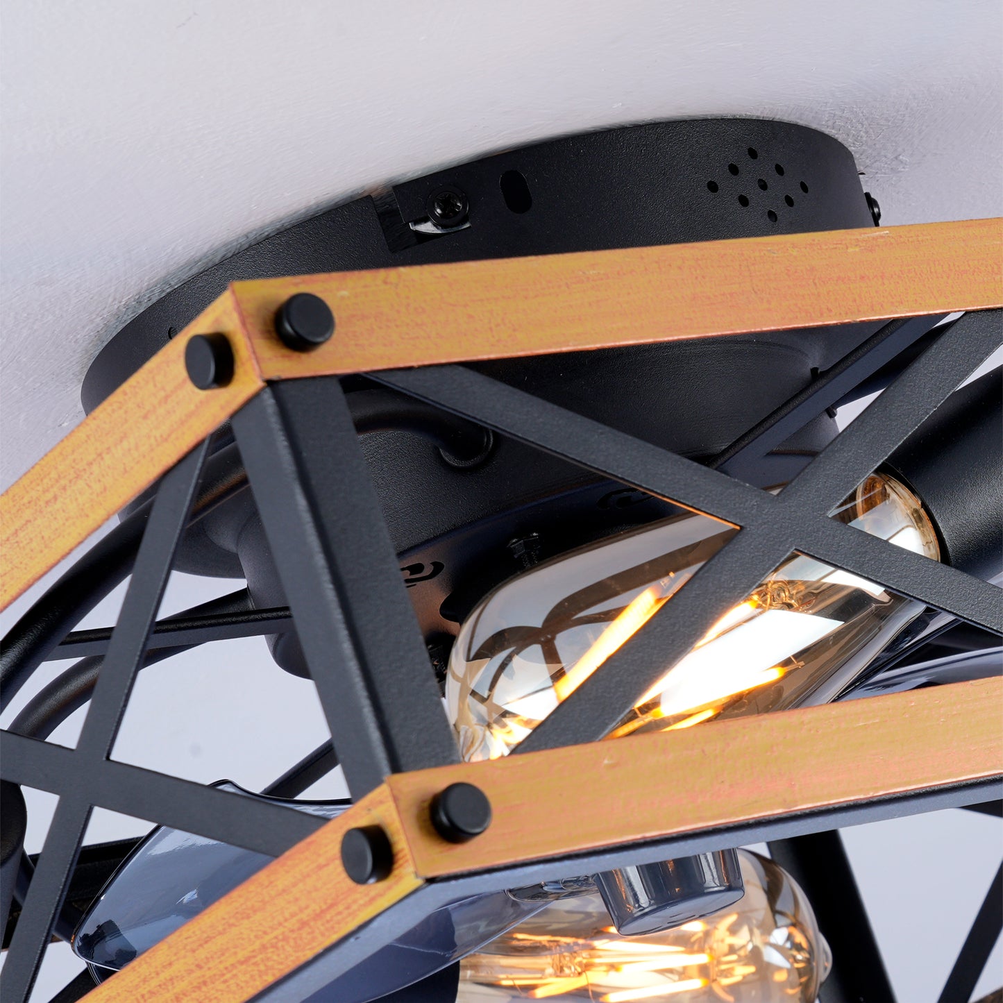 22.6" Bronze Flush Mount Ceiling Fan with Remote - view 22