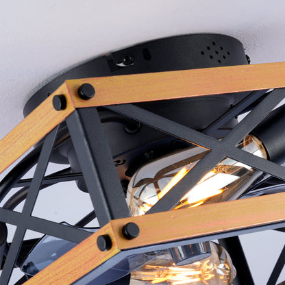 22.6" Bronze Flush Mount Ceiling Fan with Remote - view 22
