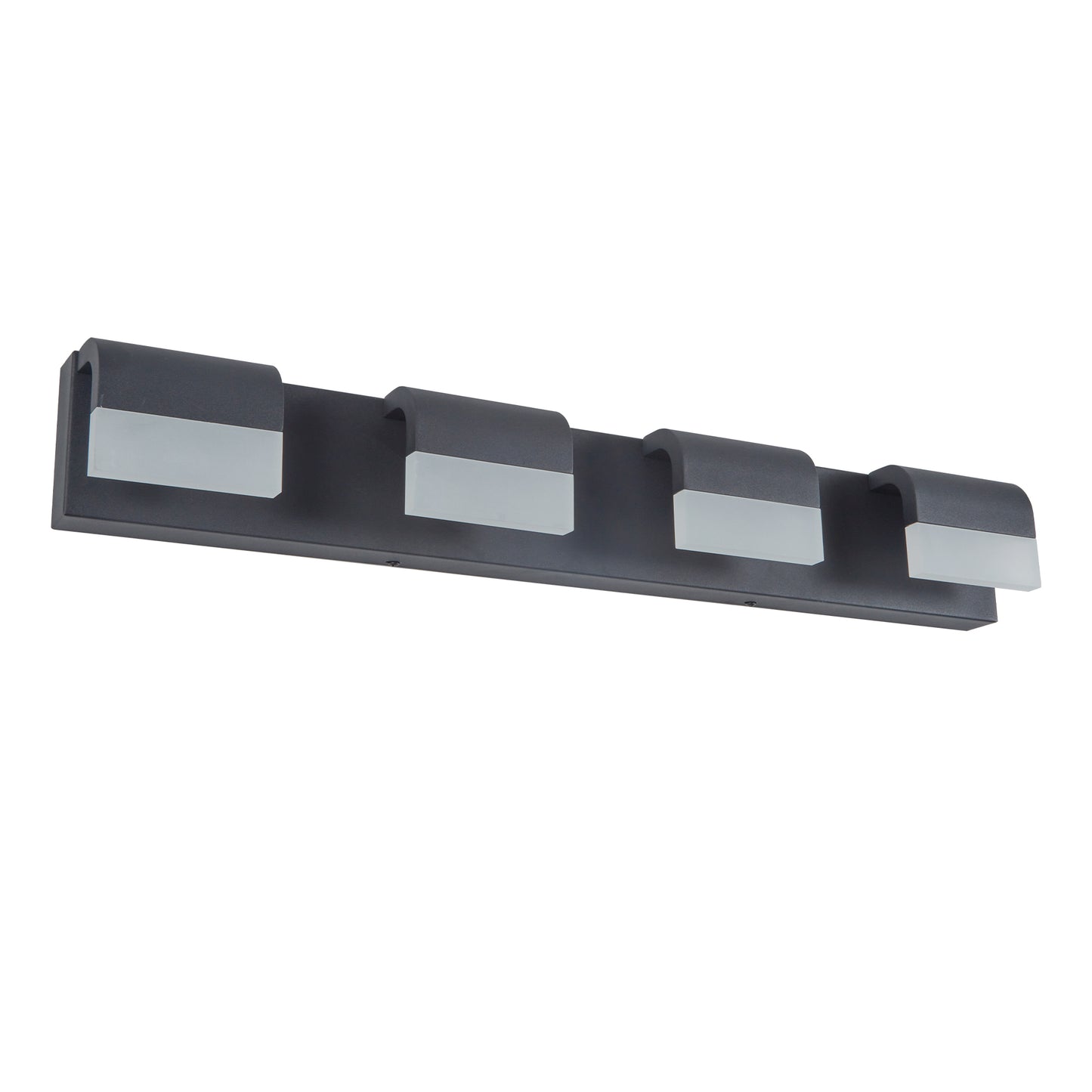 4-Light Matte Black Acrylic Vanity Light - view 9