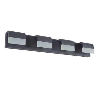 4-Light Matte Black Acrylic Vanity Light - view 9