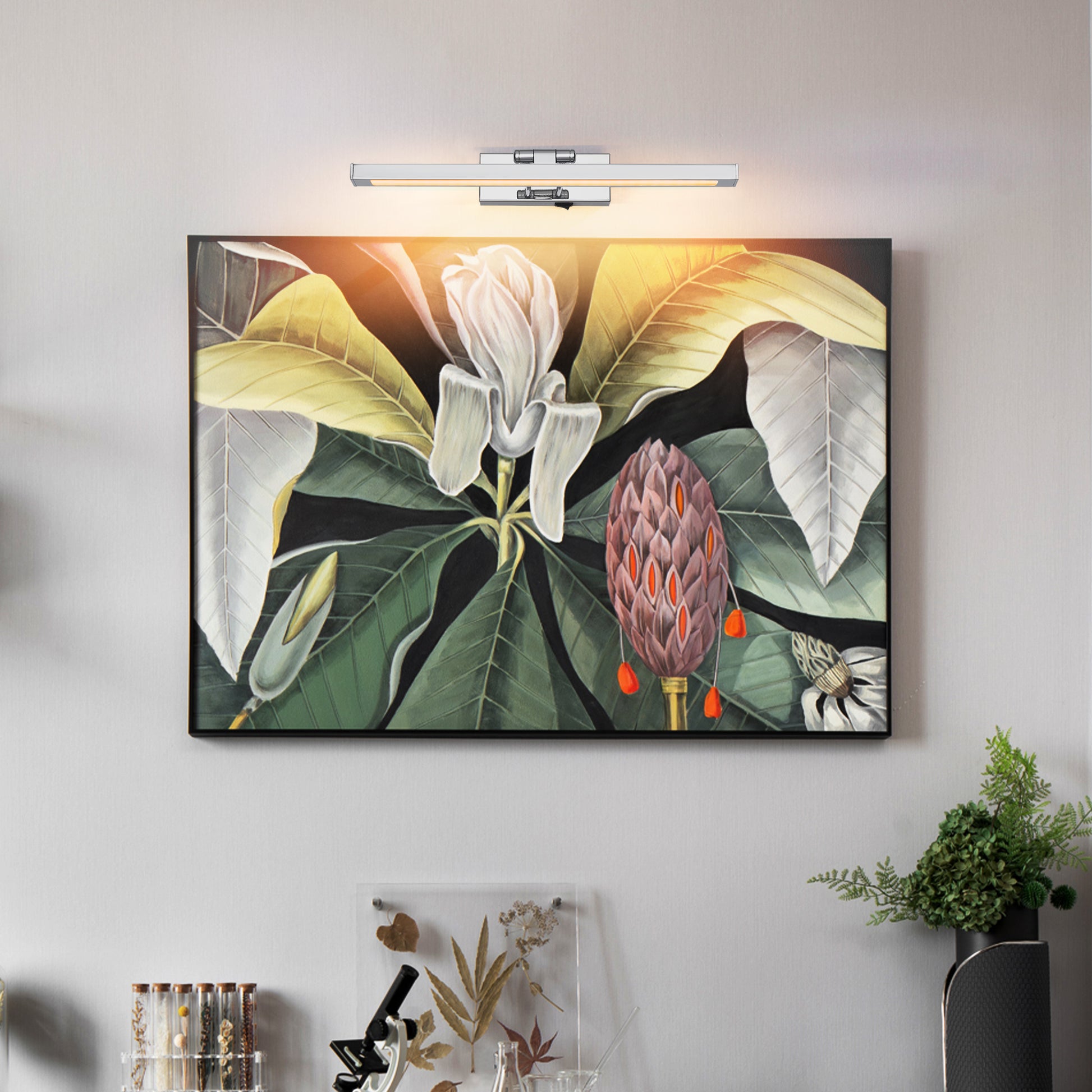16" Chrome Wireless Picture Light with Remote - view 2