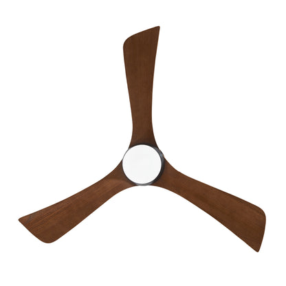 42" Matte Black Solid Wood 3-Blade Ceiling Fan - view 20
