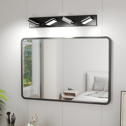 4-Light Black Minimalist LED Vanity Light - view 3