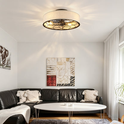 20" Farmhouse Fabric Bladeless Ceiling Fan with Remote - view 5