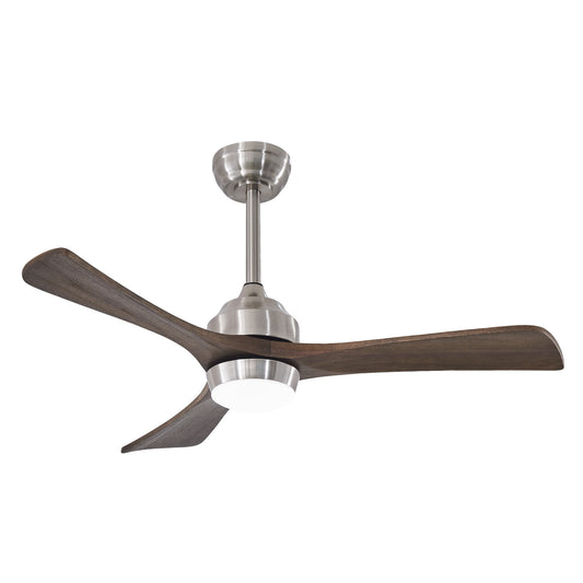 42" Nickel Solid Wood Ceiling Fan with Remote