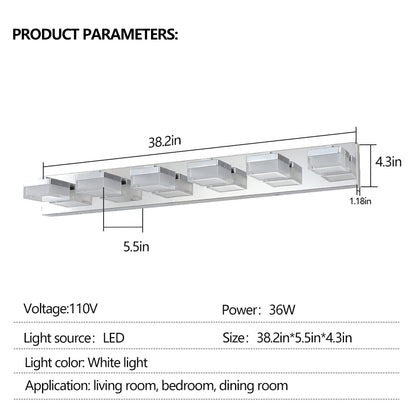 Modern 6-Light Chrome LED Vanity Light - view 9
