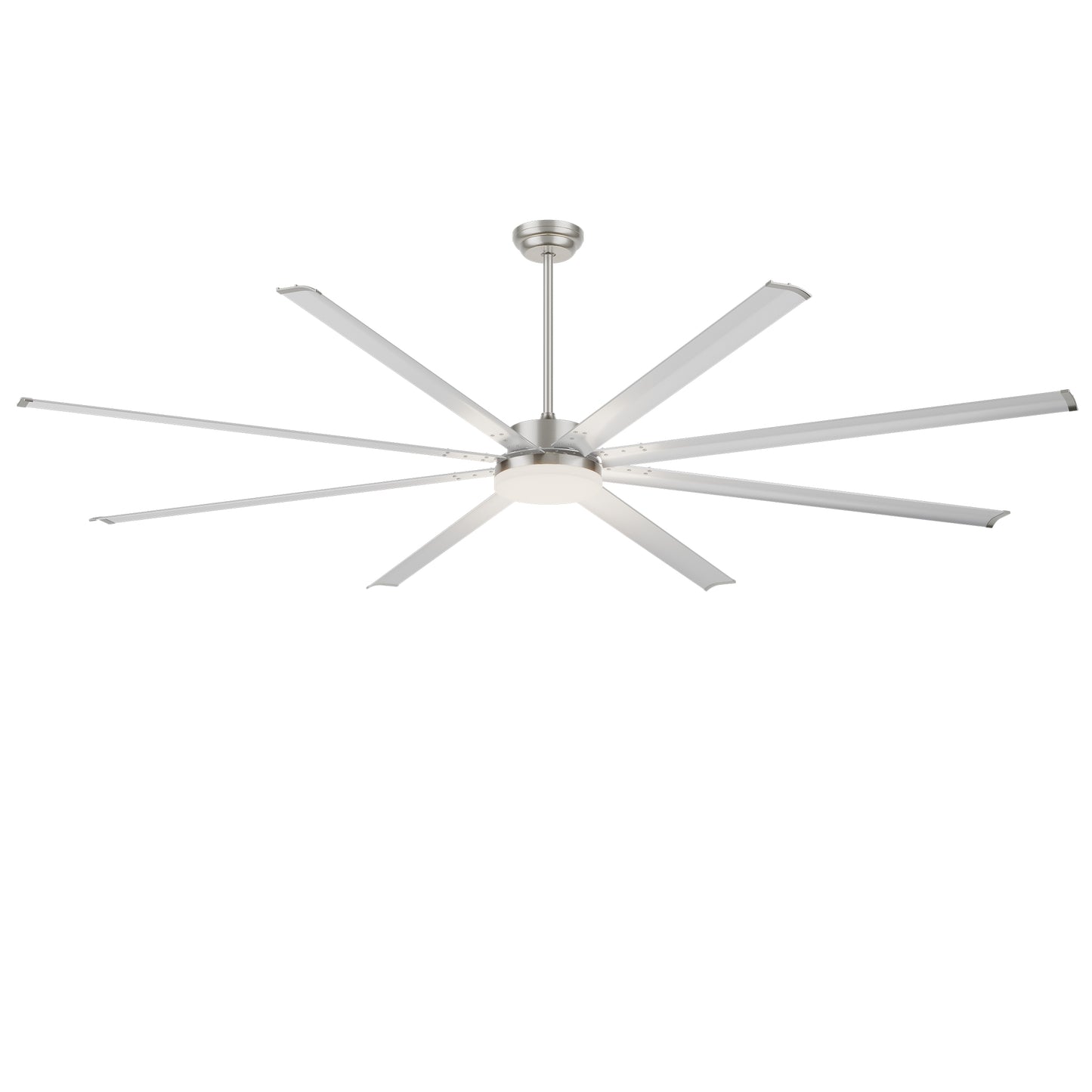 96" Silver Industrial Ceiling Fan with Light & Remote - view 20
