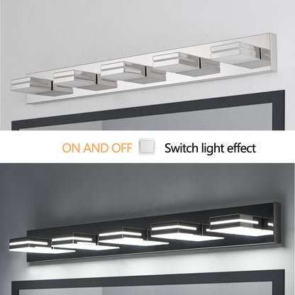 Modern 5-Light Chrome LED Vanity Light - view 7