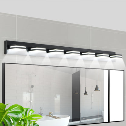 7-Light Black Minimalist LED Vanity Light - view 4