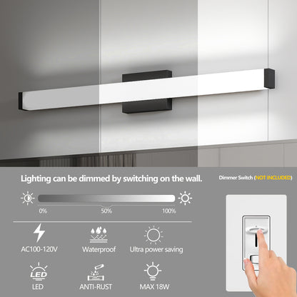 33" Black LED Bathroom Vanity Light - view 6