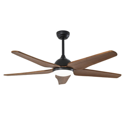 52" Black Brown Reversible Ceiling Fan with Light - view 16