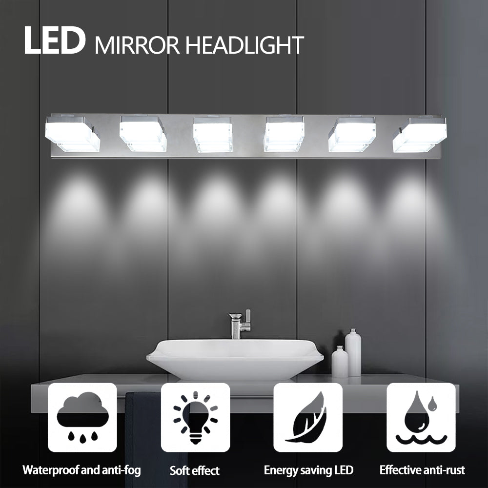 Modern 6-Light Chrome LED Vanity Light - view 5