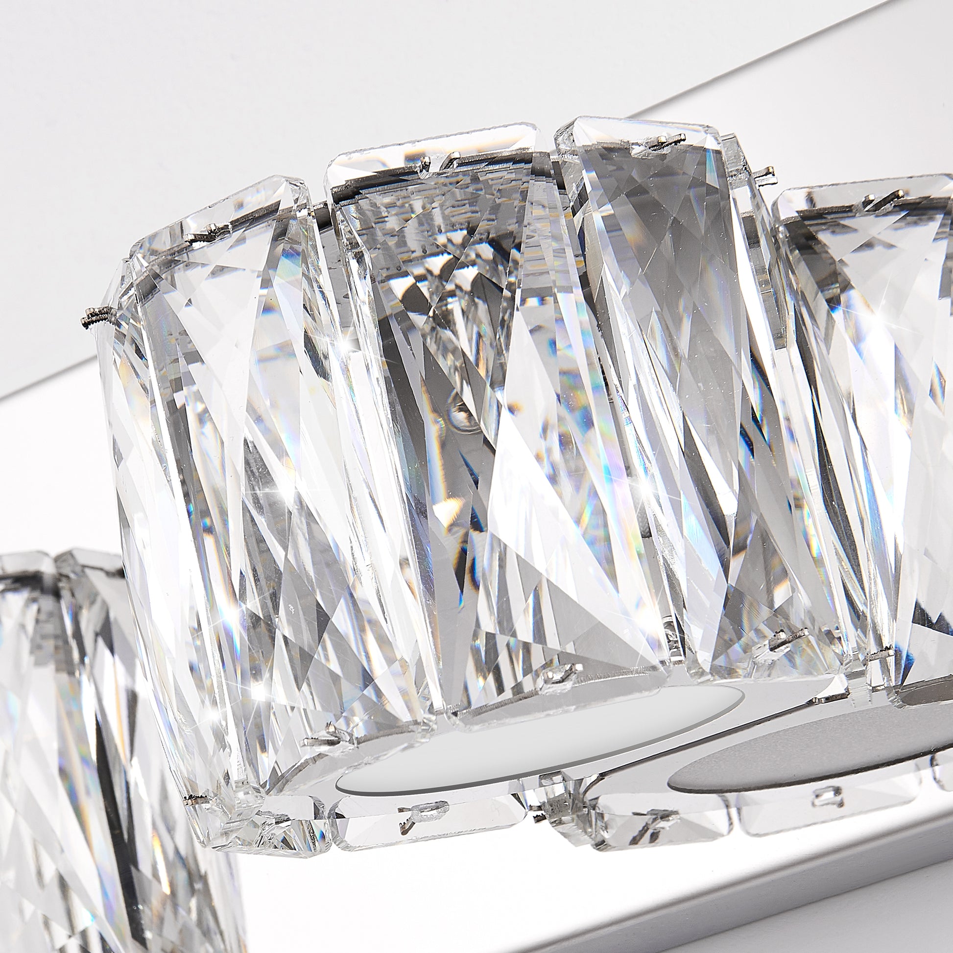 35" 5-Light Chrome Crystal LED Vanity Light - view 7