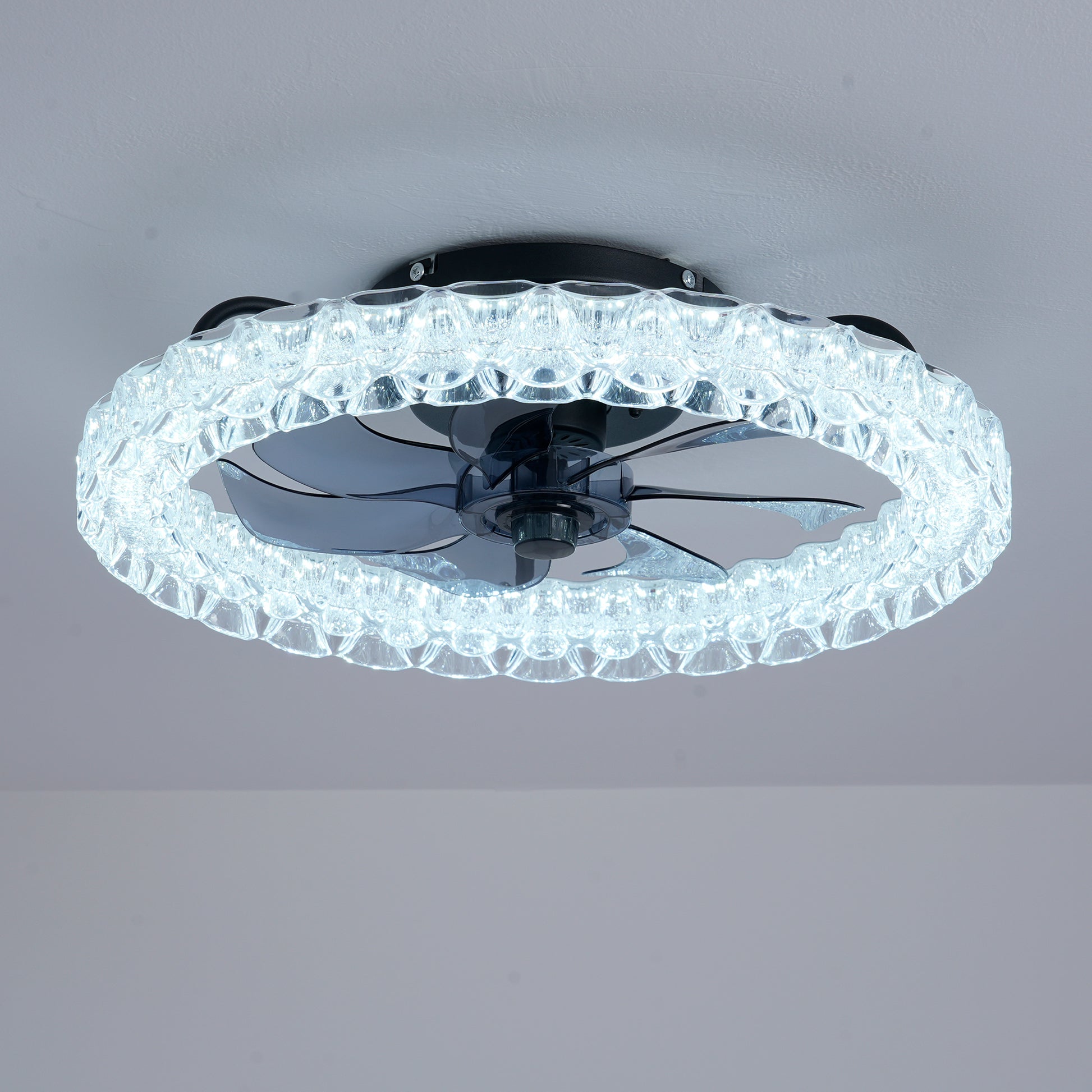 Matte Black Galaxy Ceiling Fan with Dimmable LED - view 16