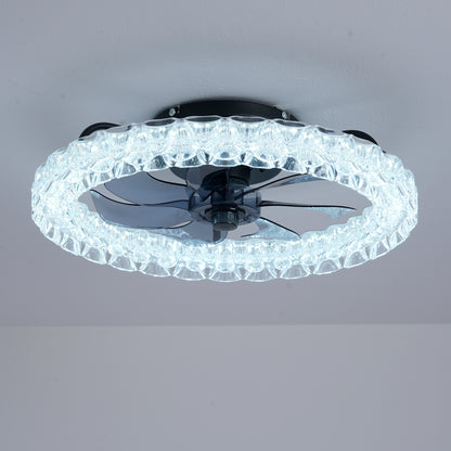 Matte Black Galaxy Ceiling Fan with Dimmable LED - view 16