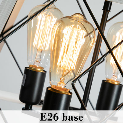 4-Light White Farmhouse Chandelier - view 9