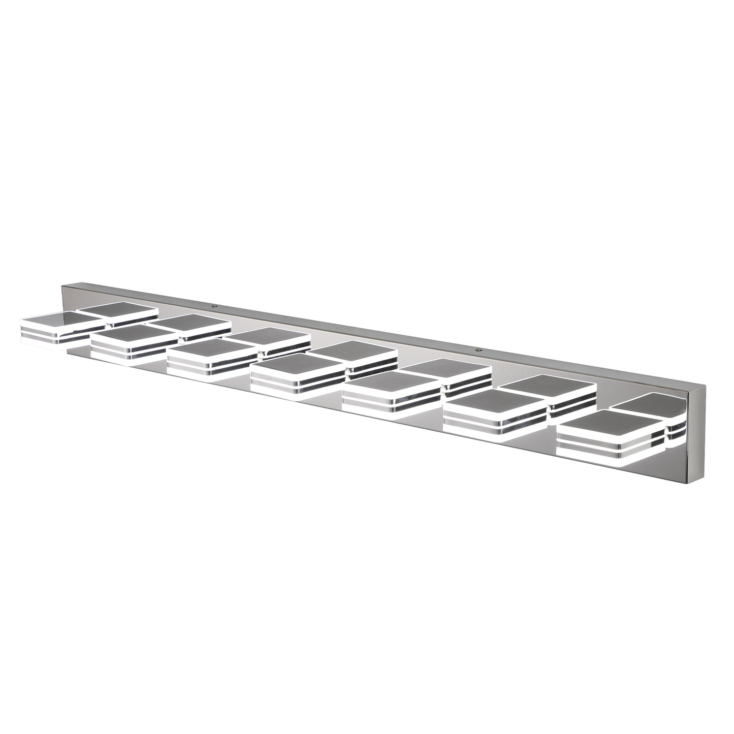 45" 7-Light Chrome LED Vanity Light with Acrylic Shades - view 14