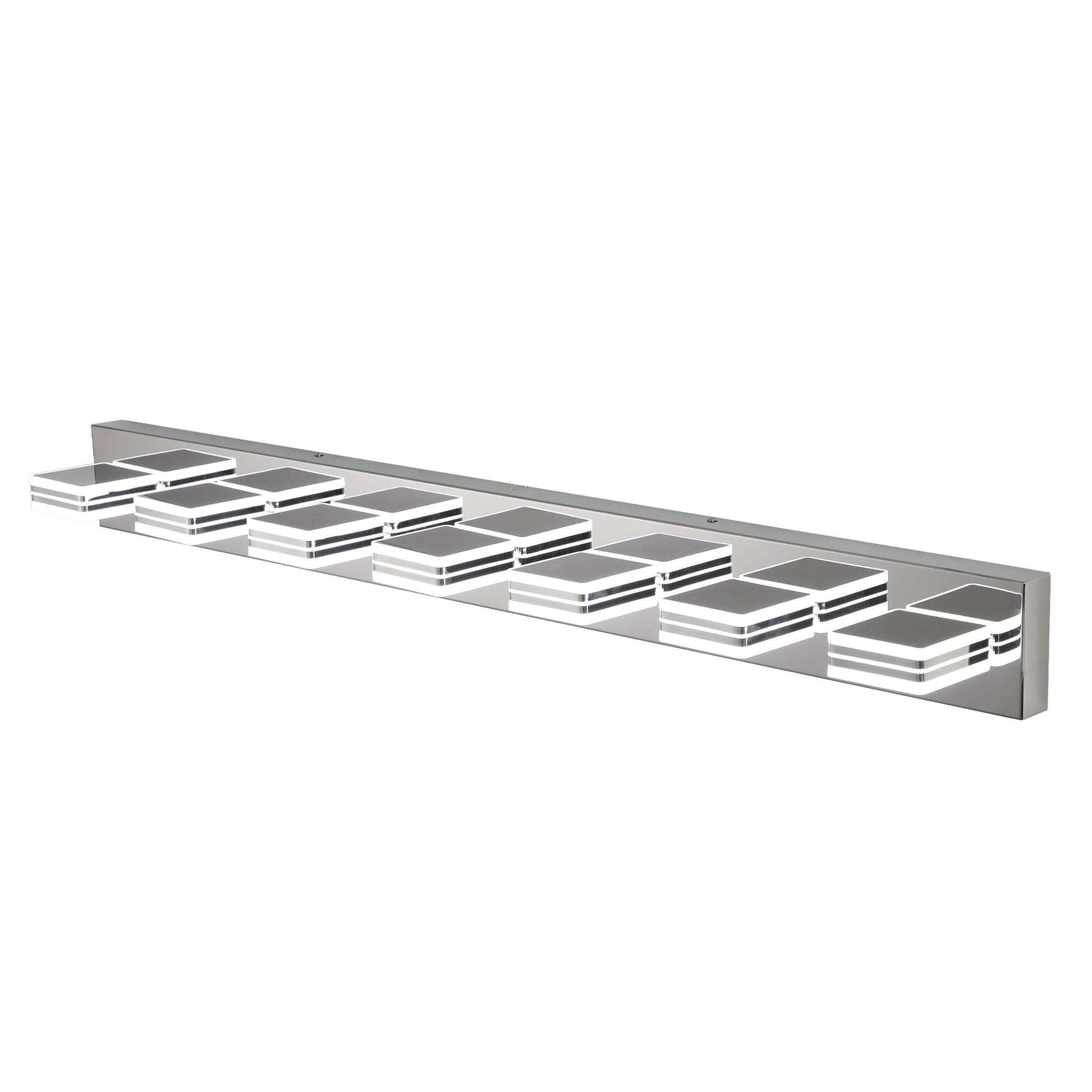 45" 7-Light Chrome LED Vanity Light with Acrylic Shades - view 14