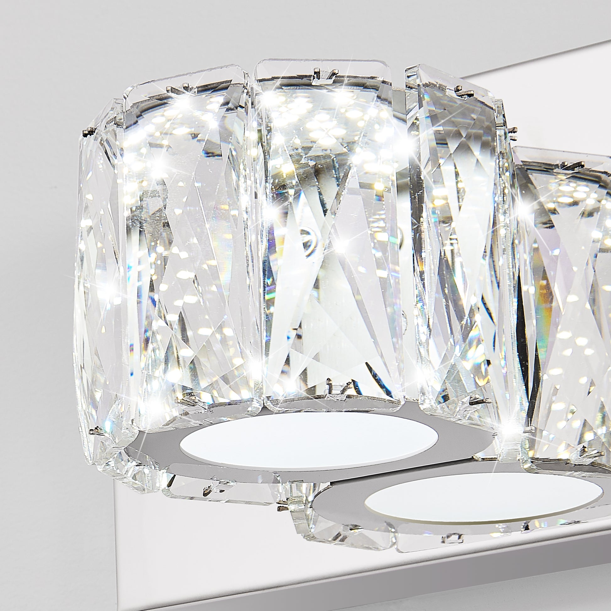 35" 5-Light Chrome Crystal LED Vanity Light - view 6