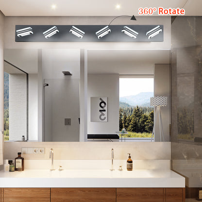 39" 6-Light Black Acrylic LED Vanity Light - view 6