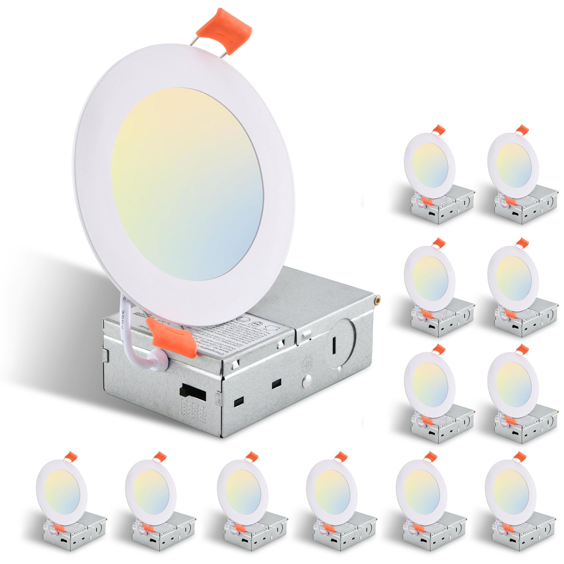 4" Ultra-Thin LED Recessed Ceiling Light, Set of 12 - view 9