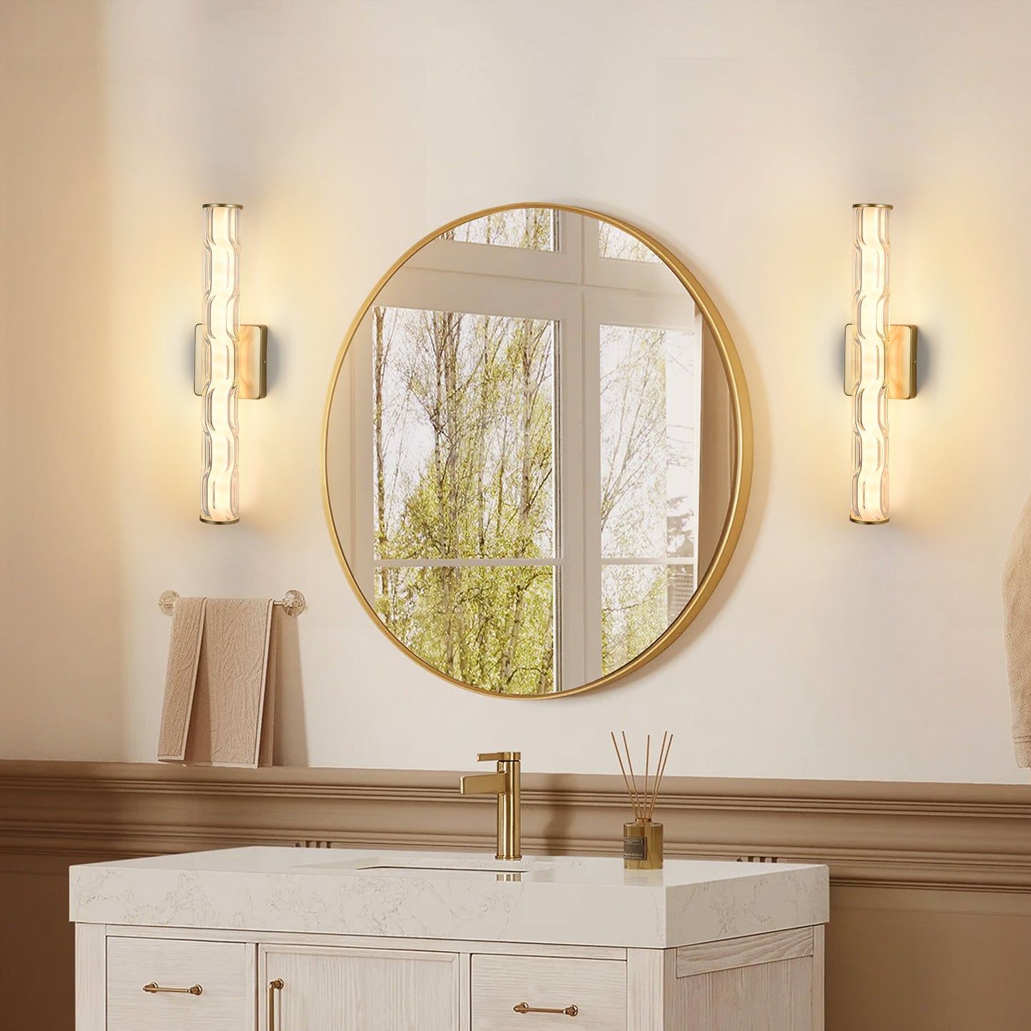 19.7"H Gold Crystal Wall Sconce, Set of 2 - view 4