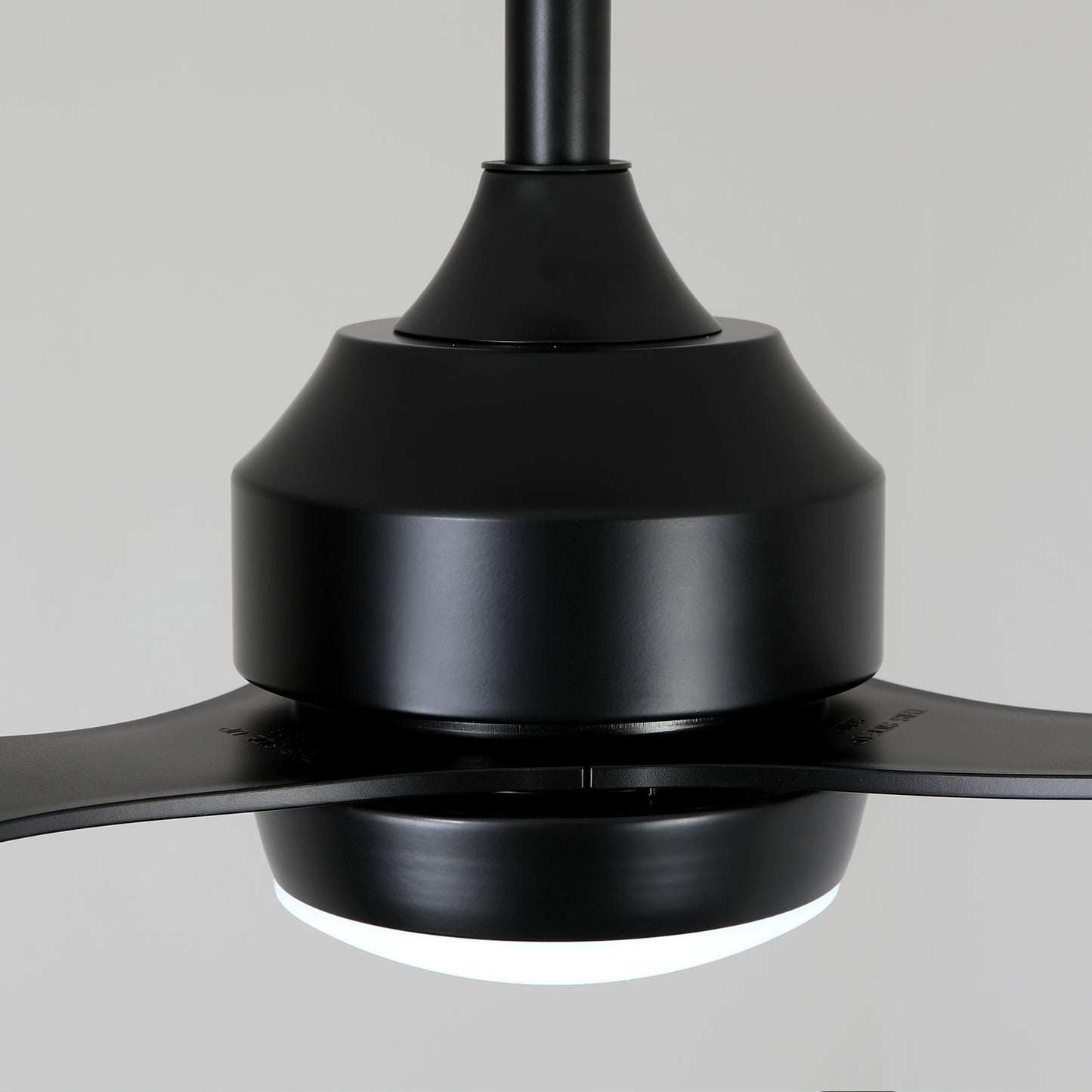 52" Matte Black 3-Blade Ceiling Fan with Light - view 23