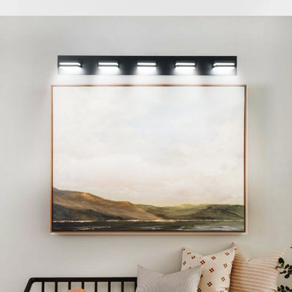 5-Light Black Minimalist LED Vanity Light