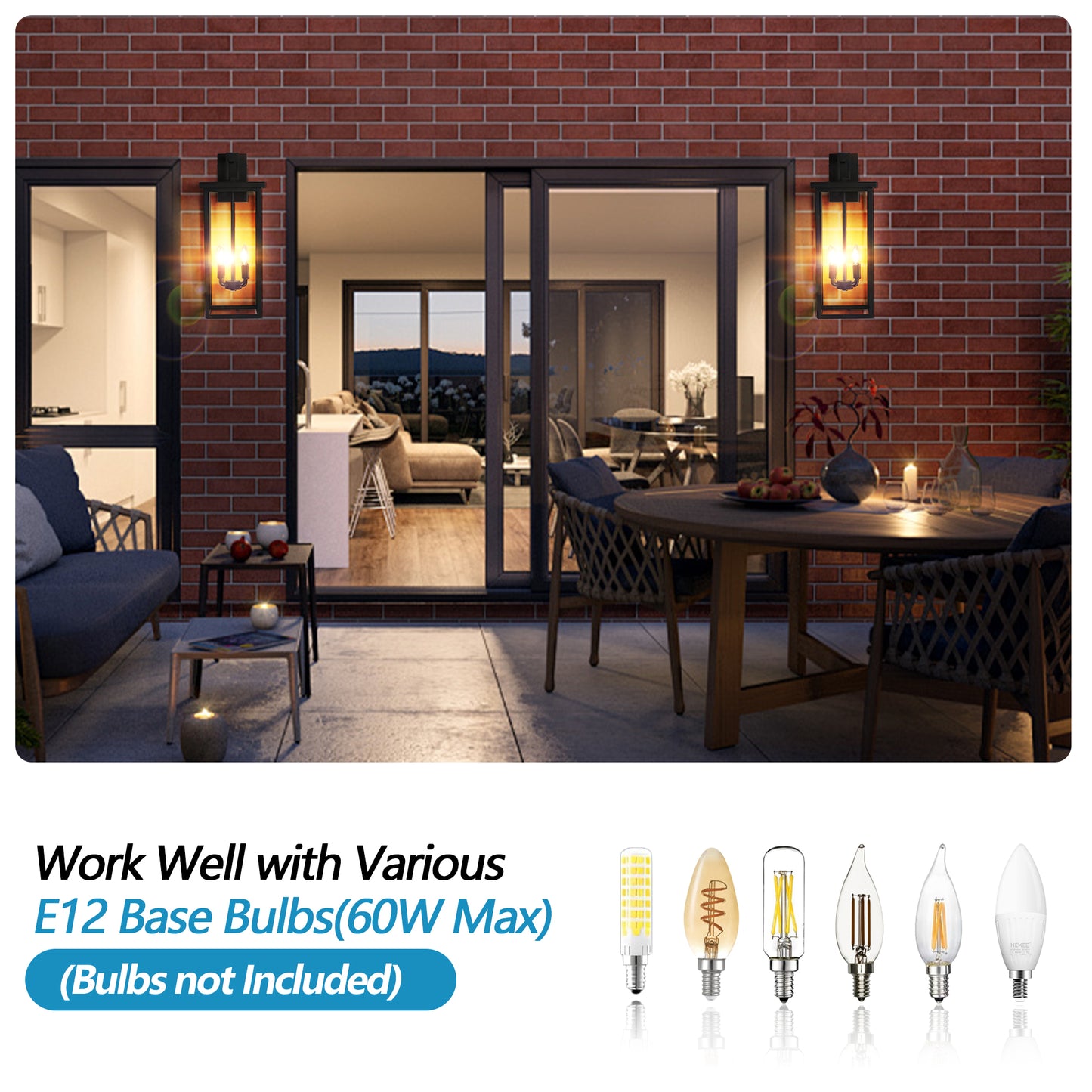 26"H Black Outdoor Wall Lantern with Clear Glass - view 5