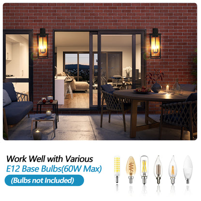 26"H Black Outdoor Wall Lantern with Clear Glass - view 5