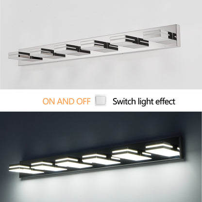 6-Light Modern Chrome LED Vanity Wall Light - view 3